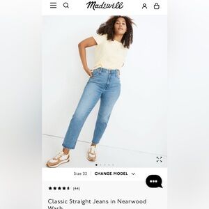 Madewell Light Blue Straight Leg Jeans
